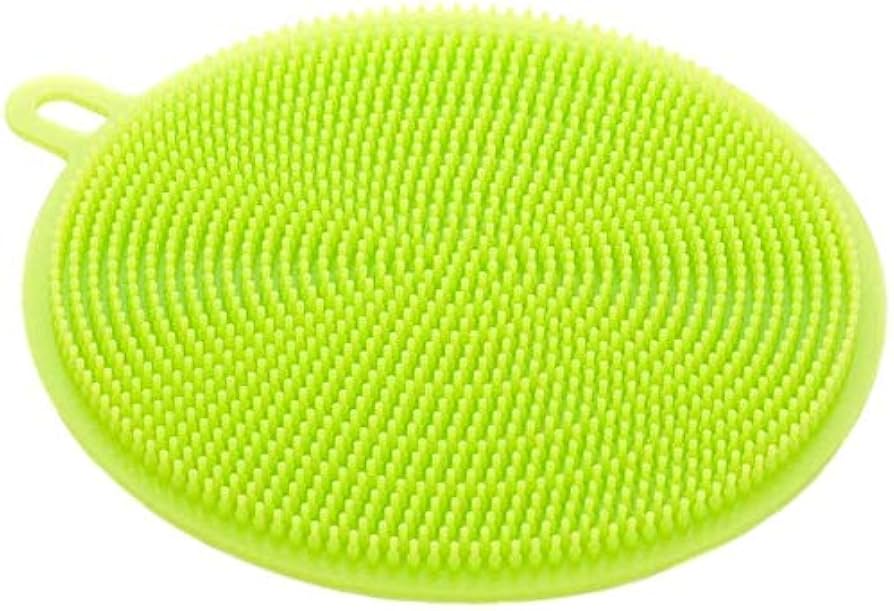Green Super Sponge on a white background