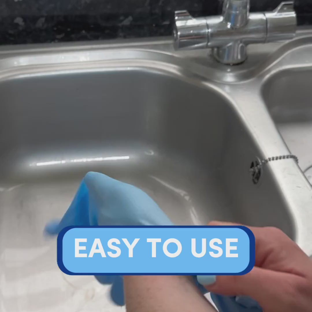 Video demo of Grime Grabbers cleaning pet bowls and surfaces while keeping hands clean.